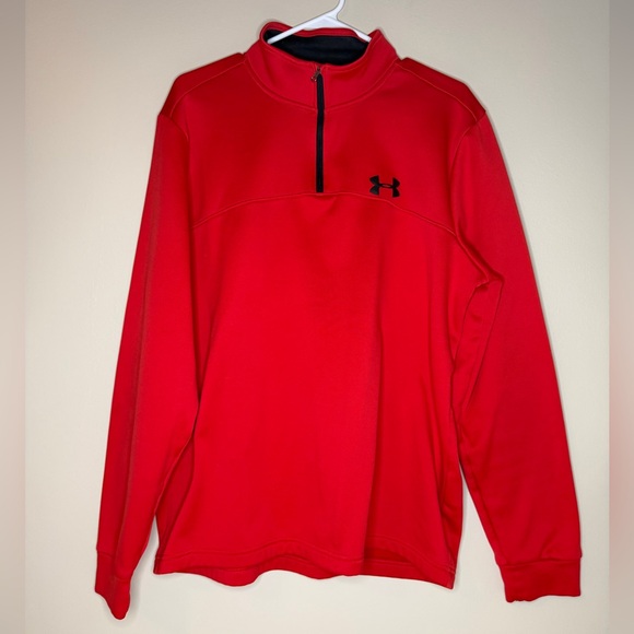 Under Armour Other - Under Armour Red and Black Quarter-Zip Pullover